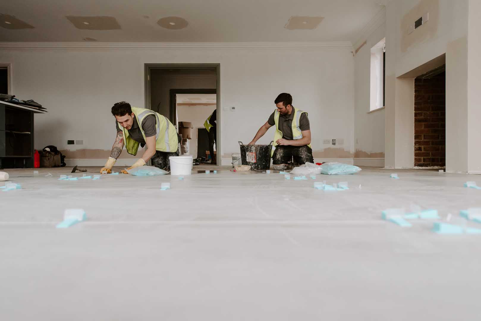 floor tile installation