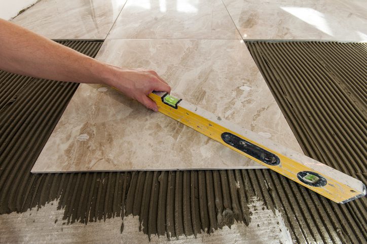floor tile installation